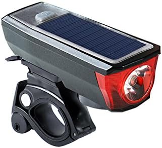 Wheel Bike Lamp Solar USB Double Charge Head Lamp Waterproof Flashlight Torch Head Light Riding Accessories Black