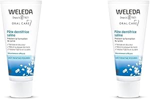 WELEDA - Pâte Dentifrice Saline - Formule Naturelle Contre le Tartre - Goût Menthe Poivrée - Tube 75 ml (Lot de 2)