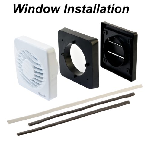 Xpelair DX100 4 100mm Bathroom Extractor Fan with Window or Wall Kit