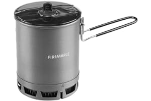 Fire-Maple G3 Olla de Camping Ultraligera Petrel de 600 ml, Eficiente en Exteriores, con Intercambiador de Calor Plegable, Portátil para Senderismo y Viajes (162g)