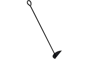 AB Tools D skrobak do popiołu do kominków palnik drzewny węgiel węgiel węgiel stalowy metal czarny