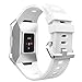 Produktbild MoKo Armband für Fitbit Ionic, Silikon Sportarmband Uhrenarmband Uhr Erstatzband Wrist Band für Fitbit Ionic Health & Fitness Smartwatch, Armbandlänge 115mm-205mm, Weiß