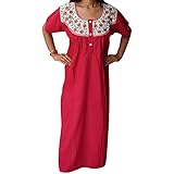 Indiatrendzs Women's Nighty Printed Cotton Sleepwear Nightgowns (Chest 46)