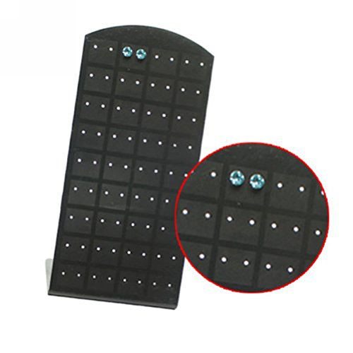 VORCOOL Schmuckständer Halter Ohrringständer 72 Löcher Ohrsteckerständer (Schwarz) - 3