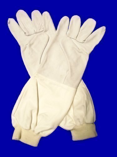 Imkerhandschuhe - echtes, kräftiges und weich gearbeitetes Leder mit extra langer Stulpe - Größe 11