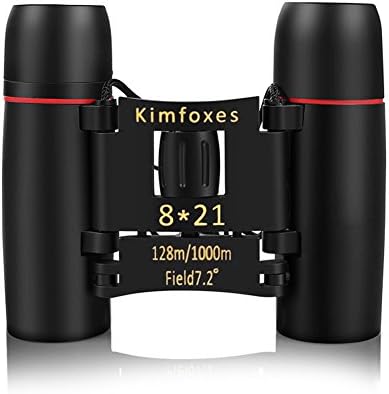 Kimfoxes Binoculars Compact Super Clear Green Lens Zoom 8X21 Optics Telescope for Bird Watching Hunting Camping Concert and Other Outdoor Activities (8X21)