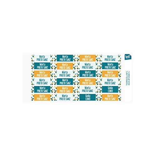 Ludilabel - Lote de 24 etiquetas termoadhesivas para ropa - Tri  ngulos