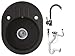 Produktbild Granitspüle graphit, Armatur 5000 - Hochdruck, 1-Becken, Drehexcenter + Siphon, Spülbecken, Küchenspüle, Schrankbreite ab 45 cm