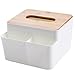 Produktbild Hffan Home Tissue Boxen Kreative Gesicht Tissue Box Cover Halter für Badezimmer Vanity Counter Tops Schlafzimmer Kommoden Nachttische Schreibtische und Tische Bambus Abdeckung Aufbewahrungsbox (16 x 15 x10cm)