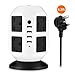 Price comparison product image Power Strip Tower Mesuvida Multi-Function 8 Outlets 4 USB Ports Surge Protector Desktop Charging Station with 6.5 feet Extension Cord 2500W Universal Socket for PC Laptop Mobile