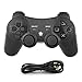 Price comparison product image Molyhood Wireless PS3 Game Controller, Double Vibrating Wireless Controller for for Playstation3 With Charge Cable