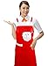 Produktbild Toyobuy 85*56cm Weihnachtsmann Santa Grill Schürze Kochschürze Weihnachten Nikolaus Küche One Size Rot
