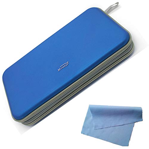 Hard CD DVD Storage Holder Case for 80 Discs. Durable Travel Organiser. (Blue)
