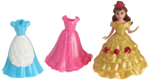 Disney Princess X5111 Belle MagiClip Fashion Bag - Mini Doll with Fashion Outfit Dresses
