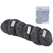 KinHwa Makeup Entferner Pads Wiederverwendbare Abschminkpads Waschbar Mikrofaser Abschminkpads Gesicht Superweich Gesichtsreinigungs Pads Mit Wäschebeutel Hellgrau 6Stück