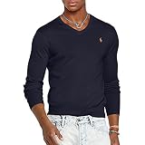 ralph lauren outlet gutschein  Ralph Lauren Jersey Pima V-Neck Slim Fit (L, Hunter Navy)
