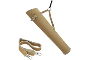 TentHome Carquois de Flèche en Cuir Carquois Tir à l'arc à Dos Latéral Traditionnel pour Arc Long Classique