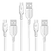 Price comparison product image RAVPower 3-Pack Sync and Charge Micro USB Cable (3ft and 6ft) for Mobile Phones and Tablet (Not for iPhone or iPad) -White