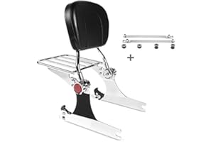 CRAFTRIDE Sissybar Compatible with Harley Davidson Dyna Street Bob 2009-2017 with Rack Docking Chrome