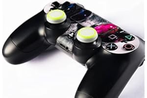 G-MOTIONS - Protezione Joystick per Playstation Xbox SWTICH - Thumbstick di protezione in silicone di alta qualità con materiale antiscivolo al centro (bianco verde)