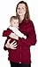 Maternity Polar warm fleece Hoodie / Pullover for two / for Baby Carriers (12, Burgund)