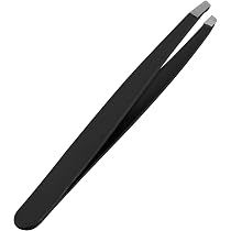 Soleilx Augenbrauen-Pinzette Set – 2 Stück (schwarz & Rosa), Präzise, Aus Edelstahl, Für Damen & Herren
