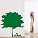 Produktbild Geiqianjiumai Baum Wand lesebücher bibliothek wandtattoos Dekoration Schule leser Blatt Buch wandbild Schlafzimmer Aufkleber grün 42x63m