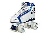 Exterior de piel sintética FILA SKATES Smash Patines, Adultos Unisex, Blanco/Azul, 39