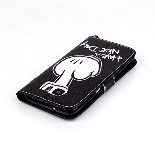 Roreikes Hülle Muster Blume Strap Lanyard Wallet Cover Tasche Bunte Retro PU Leder Flip Case Handytasche Muster Schutz Hüllen im Bookstyle Handyhülle Ledertasche mit Stand Funktion Kartenfächer Magnetverschluss Magnet Etui Schale Schutzhüllen für Samsung Galaxy S7 Edge - 7