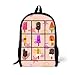 Produktbild Acuuhasks Teenager Junge Mädchen 3D EIS am Stiel Muster Doppel Schultern Tasche Lustige Reise Einkaufsrucksack,Pink