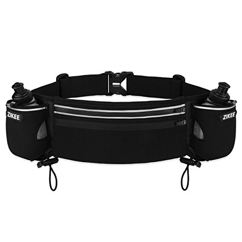 Zikee Trinkgürtel, Sport Hüfttasche Geeignet für Männer & Frauen, Einstellbarer und stabil Taille Pack für Joggen, Wanderung, Passend für Handy 6 Zoll