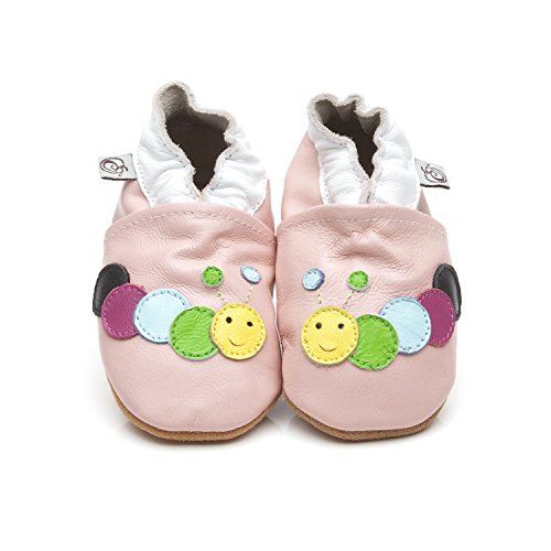 Soft Leather Baby Shoes Caterpillar Pink 6-12 months