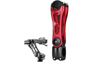 ROGAZI Potence réglable VTT ± 85 degrés Potence universelle de vélo 31,8 mm et 25,4 mm 90/110/145 mm Extension de guidon VTT pour vélo de route, VTT, BMX vélo de ville (rouge 28,6 x 31,8 x 145 mm)