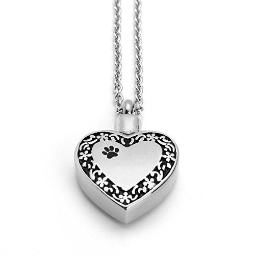 Preisvergleich Produktbild Tutoy Haustier Gedenkstätte Halskette Andenken Einäscherung Schmuck Pfoten Hund Katze Urne Medaillon