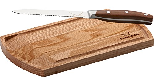 Rösle 13515 Cocktailbrett inklusive Universalmesser Sansibar, Holz, braun, 20 x 2.5 x 1.7 cm, 2 Einheiten