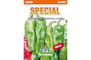 L'ORTOLANO Sementi di ortaggi ibride e selezioni speciali ad uso amatoriale in buste termosaldate (80 varietà) (PEPERONE TORRICELLO F1)