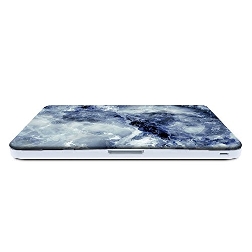 KONKY Macbook Pro 15 A1707 Hülle (2016 freigegeben), Schützende Soft-Touch HartschaleTasche Schutzhülle Snap Case für Neueste 2016 Apple MacBook Pro 15 „Zoll mit Touch Bar und Touch-ID, Marmor Dunkelblau - 3