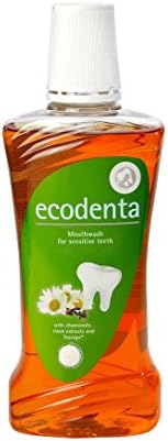 Ecodenta 480 ml Mouthwash for Sensitive Teeth with Camomile/Clove Extracts and Teavigo (Pack of 2)
