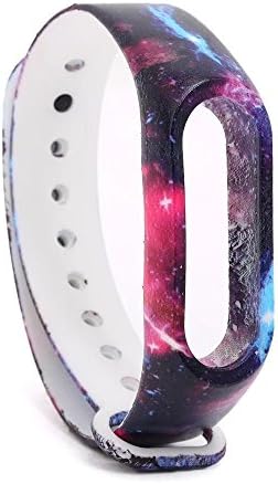 Yins Camouflage Silicone Wrist Strap + Screen Thin Protective Film Sets, Smart Bracelet Spare/Replacement Smartband for Xiaomi Mi band 2- Starlight