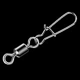 Con regla o no: no TOOGOO 50 Piezas/Conector de Pesca de Lote Pin Que Lleva el Acero Inoxidable del eslabon Giratorio con trastos para senuelos de Anzuelo # 2