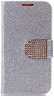 Jinhoo(TM) Popular Luxury Crystal Diamond Bling Glitter Wallet Flip PU Leather Stand Snap-on Case&amp;Cover for Samsung S4 Mini i9190