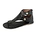 Produktbild Hot SaleSandalen Damen, Sonnena Sommer Damen Damen Sandalen Mode Flache Roman Schuhe Freizeitschuhe PU / Solid / Außerhalb / Flach / Gladiator / Classics / Low Heel Höhe (Sexy Schwarz, EU:40)