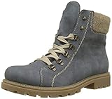 Schuhspitze: rund Rieker Damen Z1433 Kurzschaft Stiefel, Blau (Jeans/Wood 15), 39 EU