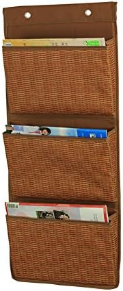 ARTSMAX Wall Magazine Rack Storage Bag Organizer Level 3 Storage Gadgets For Home/ Bathroom/ Office 68.5 × 29CM (Style 3)