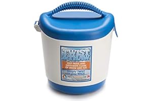 EarlyGrow MPL50072/W/P Twist and Thaw Rock Salt/Grit Winter Spreader for Snow and Ice - White and Blue