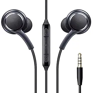 In-Ear Headphone For Samsung Galaxy M31 Prime In- Ear Headphone | Earphones | Headphone| Handsfree | Headset | Universal Headphone | Wired | MIC | Music | 3.5mm Jack | Calling Function | Earbuds | Microphone| Bass Bost Sound | Flat Wired Earphone| Original Earphone like Performance Best High Quality Sound Earphones Compatible With All Andriod Smartphone, MP3 Players, Mobile, Laptops - Black