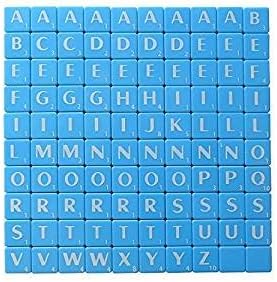 Alphbet Letter Tiles Blue With White Letters Art & Craft Board Game by London Heritage