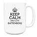 Produktbild Duke Gifts Schwarz Keep Calm und Love Battenberg Big 444 ml Tasse TXT 2160