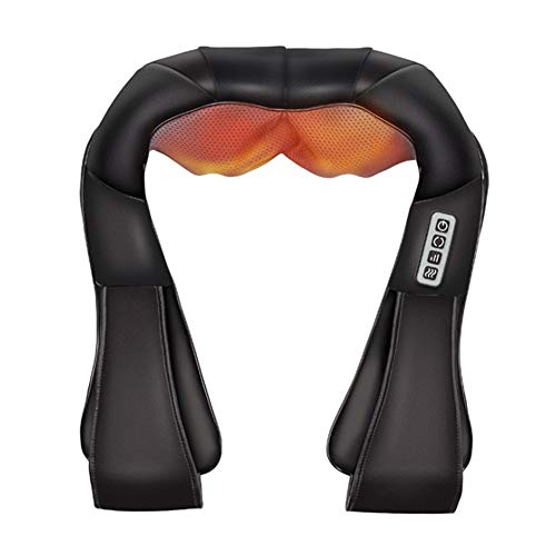 Preisvergleich Produktbild Akupressur Schulter- Und Nackenmassagegerät Elektrische Rückenmassage Beheiztes Tiefenknetgewebe Massage Muskeln Schmerzlinderung Entspannung Im Auto Büro Und Zuhause