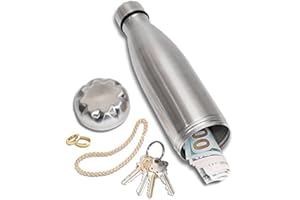 Stash-it Diversion Wasserflasche aus Edelstahl mit verstecktem Platz für diskreter Köder, für Reisen oder zu Hause, unten abschraubbar, um Ihre Wertsachen aufzubewahren.